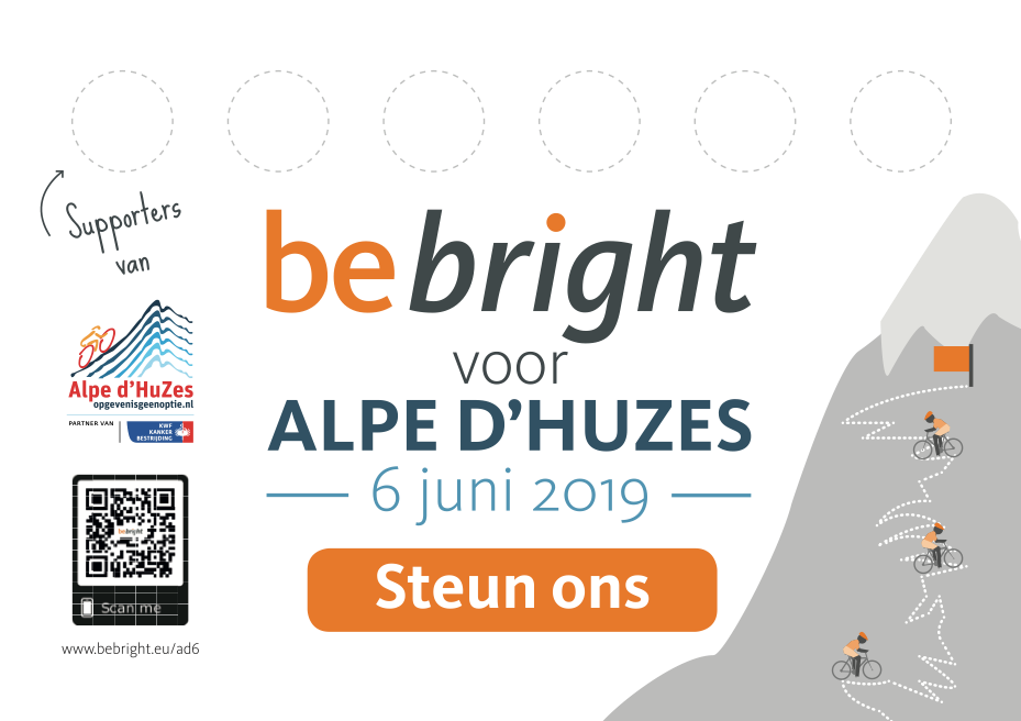 Steun team BeBright voor Alpe d’HuZes